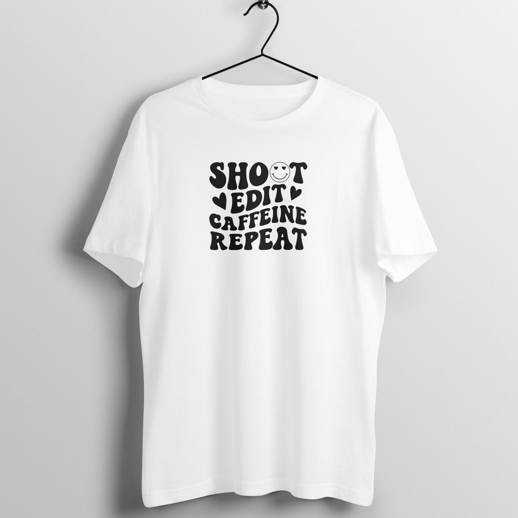 Shoot edit caffeine repeat - Women's Tee