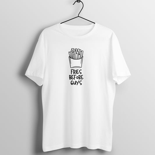 Fries before guys - Women's Tee | Funny Valentine's Day Tee