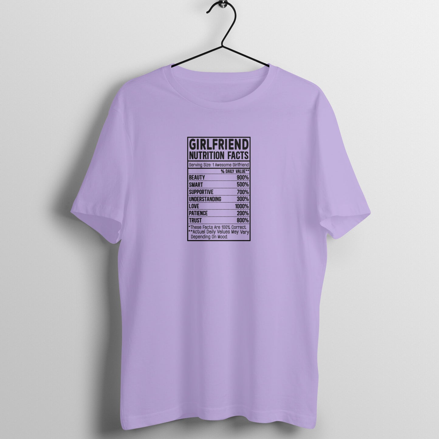 Nutrition facts of Girlfriend - Women's Tee