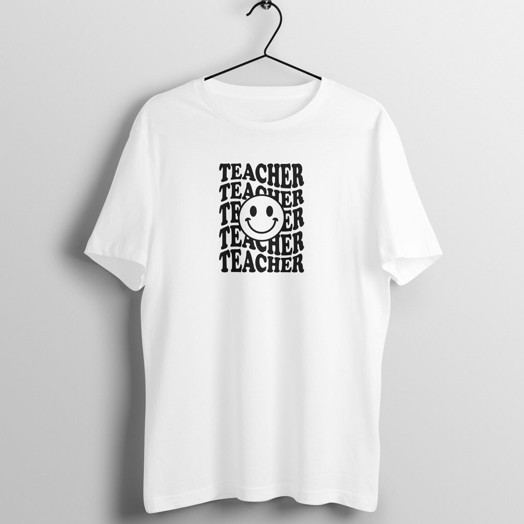 Smiley Teacher - Women's Cotton T Shirt | Teacher's Day Gift T Shirt