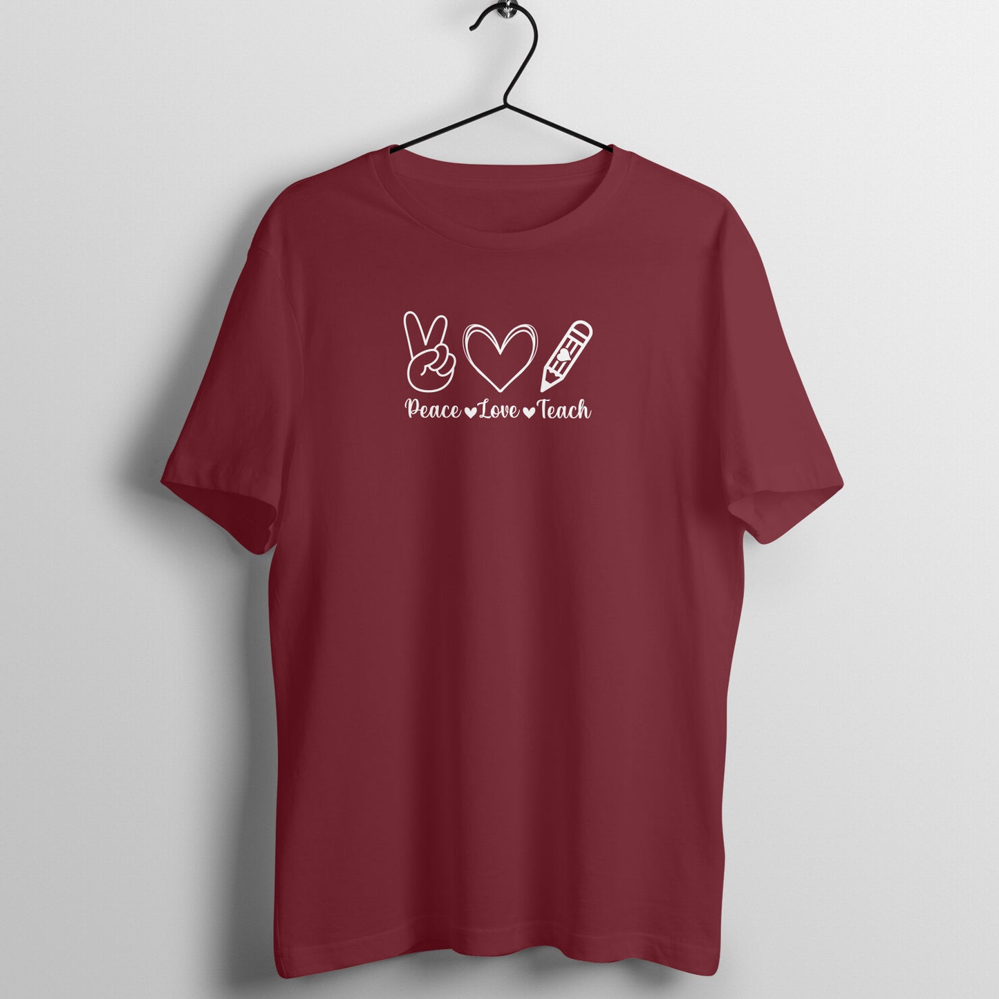 Peach Love Teach - Women's Cotton T Shirt | Teacher's Day Gift T Shirt