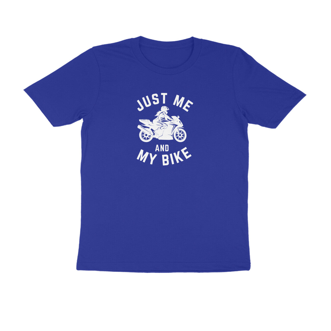 Just Me and My Bike - Women's Cotton T Shirt | Lady Biker Tee