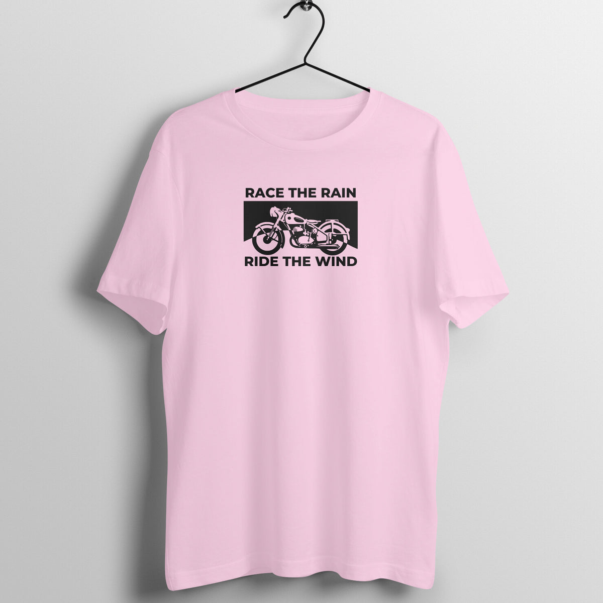 Race The Rain Ride The Wind - Women's Cotton T Shirt | Lady Biker Tee
