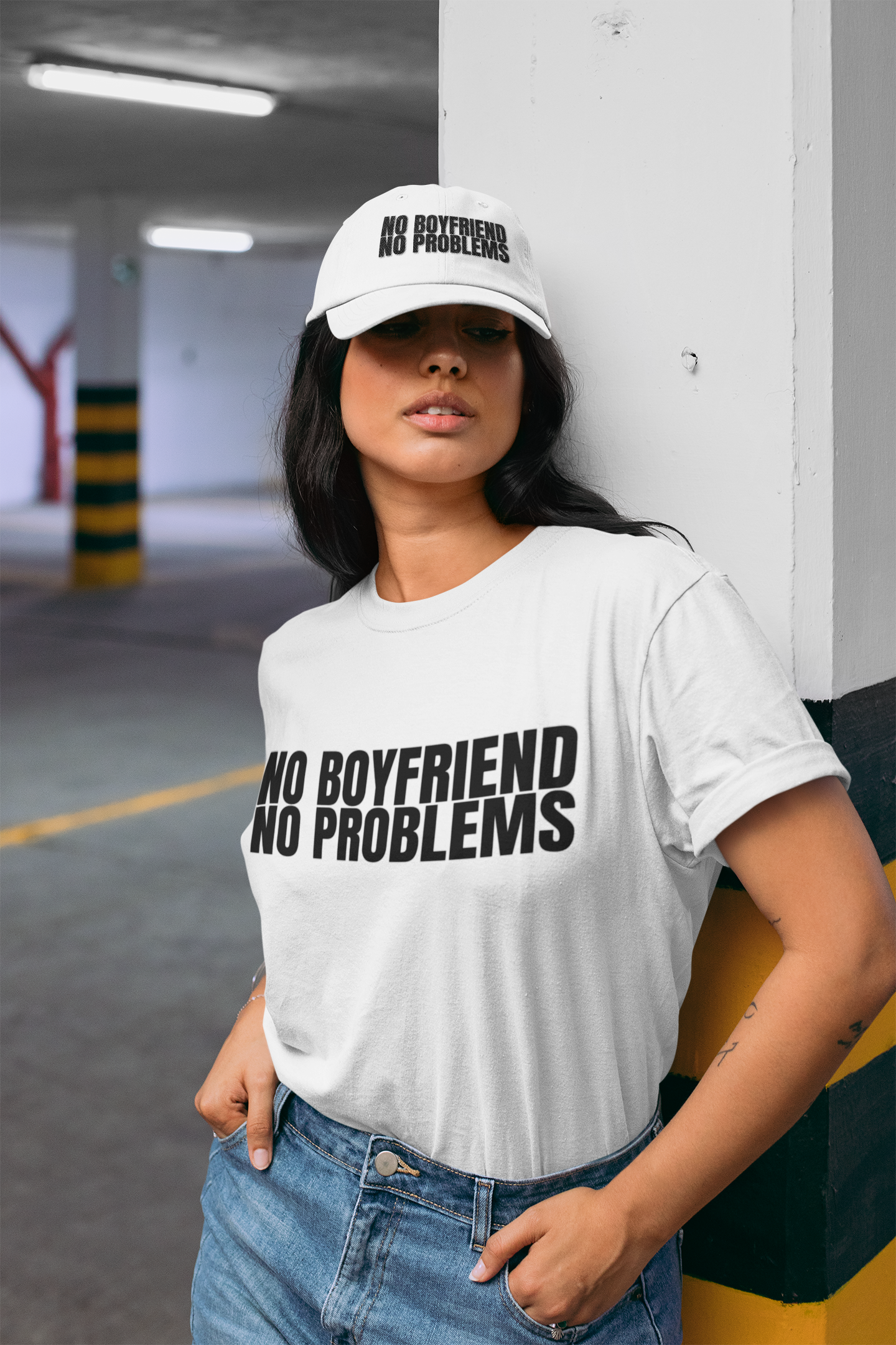 No Boyfriend. No Problems  - Funny Valentine's Day Tee for Women