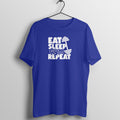 Royal Blue "Eat Sleep Gym Repeat" Women's T-Shirt, fitness gym motivational tee, Fempowered brand.c