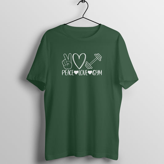 Peace love gym - Women's Half Sleeve Cotton Tee
