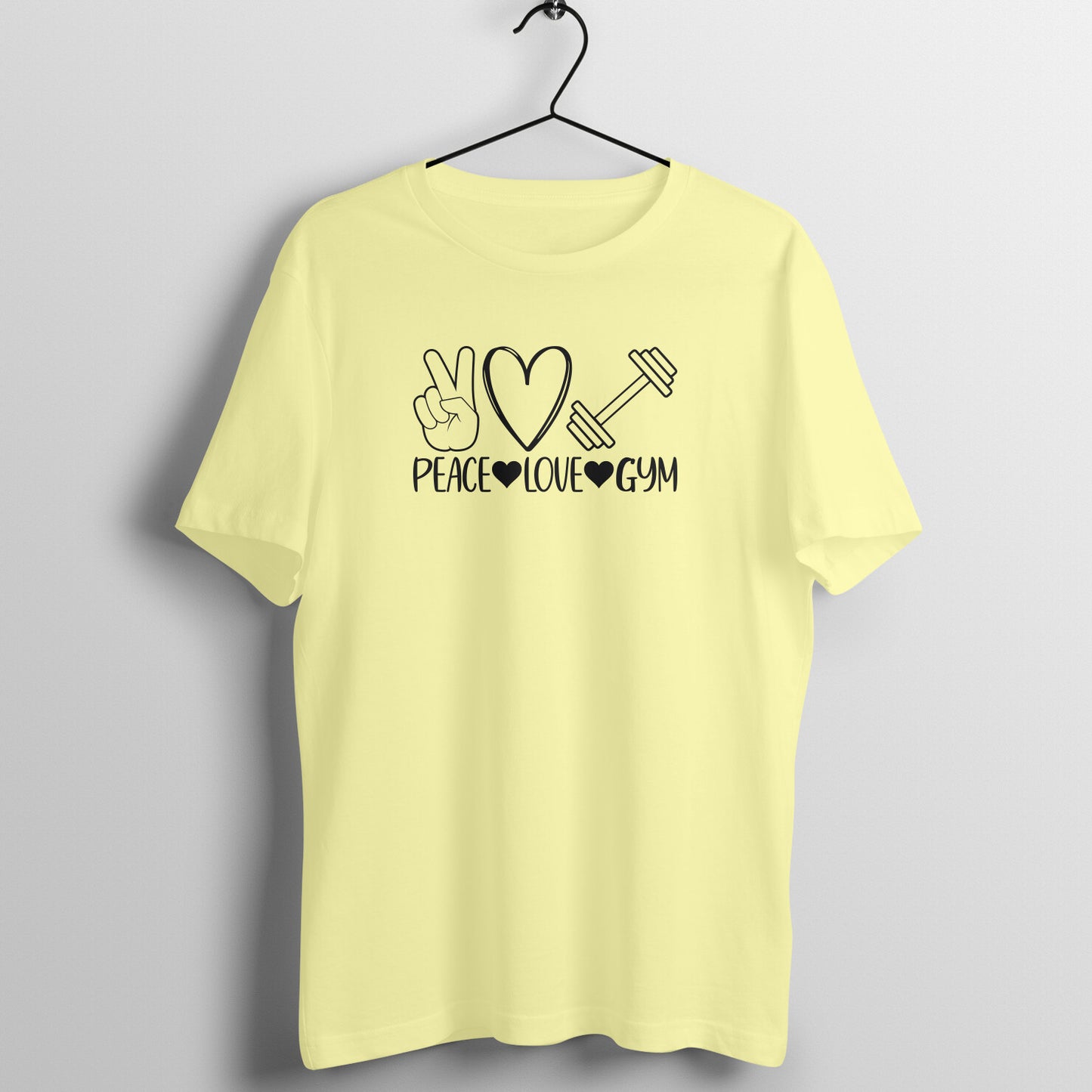 Peace love gym - Women's Half Sleeve Cotton Tee