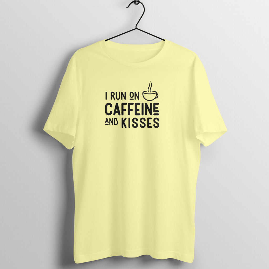 Caffeine and kisses - Women's Half Sleeve Cotton Tee | Mother's Day Gift | Mom T Shirt