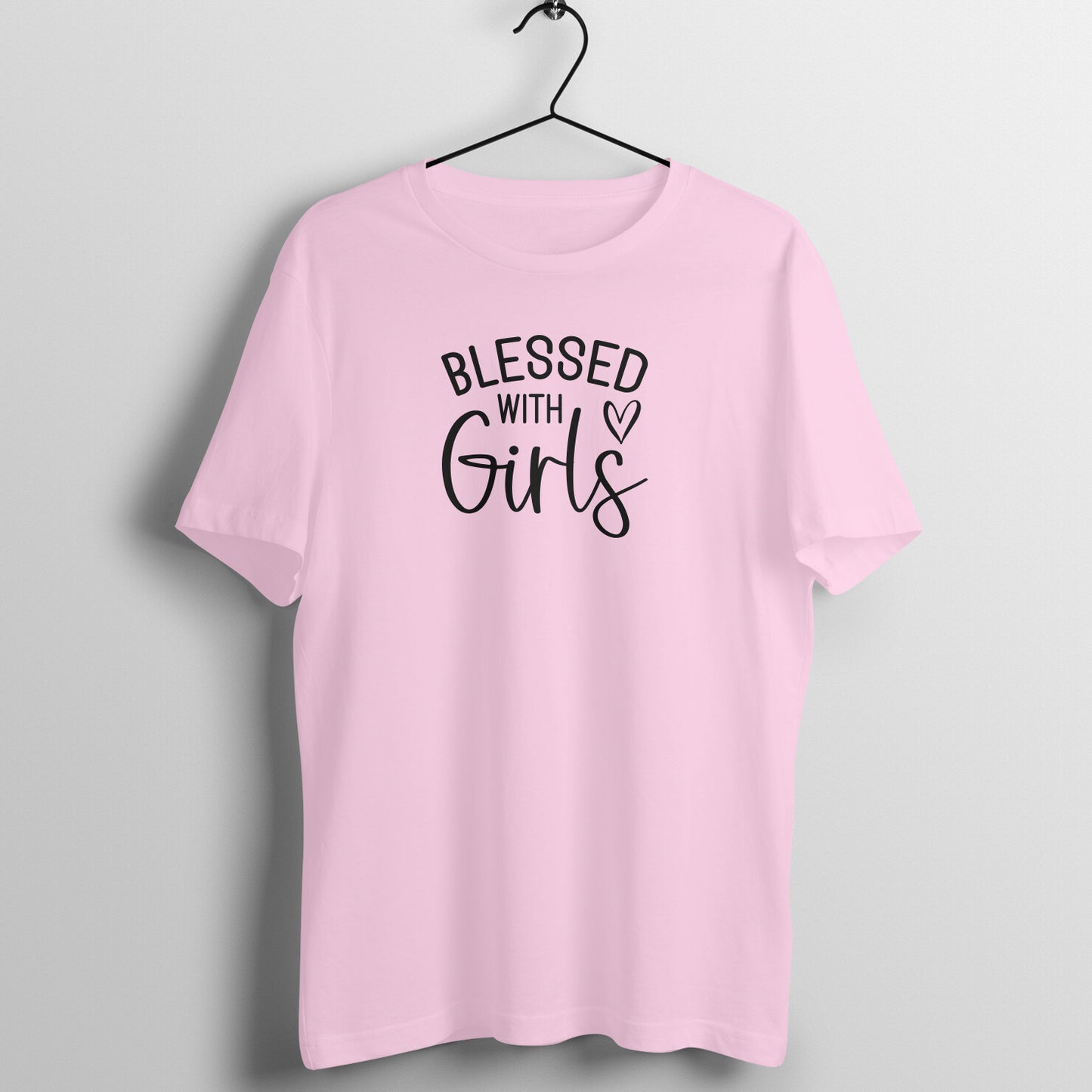 Blessed with girls - Women's Half Sleeve Cotton Tee | Mother's Day Gift | Mom T Shirt