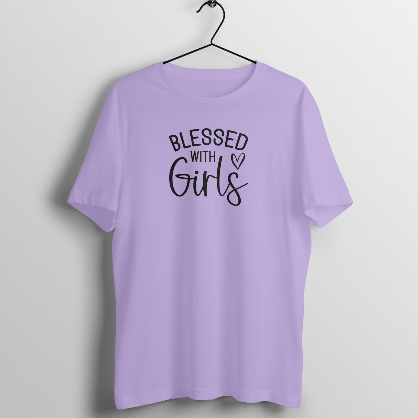 Blessed with girls - Women's Half Sleeve Cotton Tee | Mother's Day Gift | Mom T Shirt