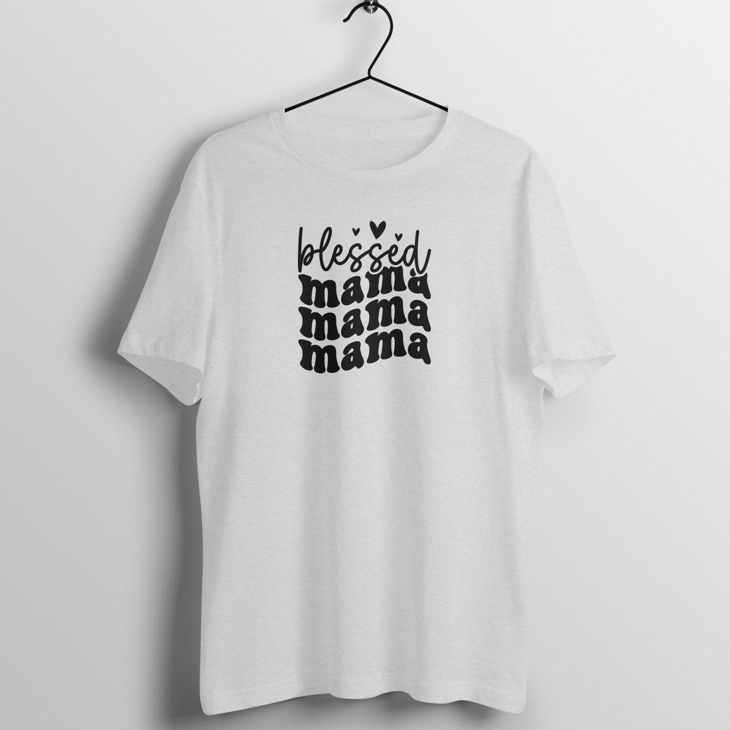 Blessed mama - Women's Half Sleeve Cotton Tee | Mother's Day Gift | Mom T Shirt