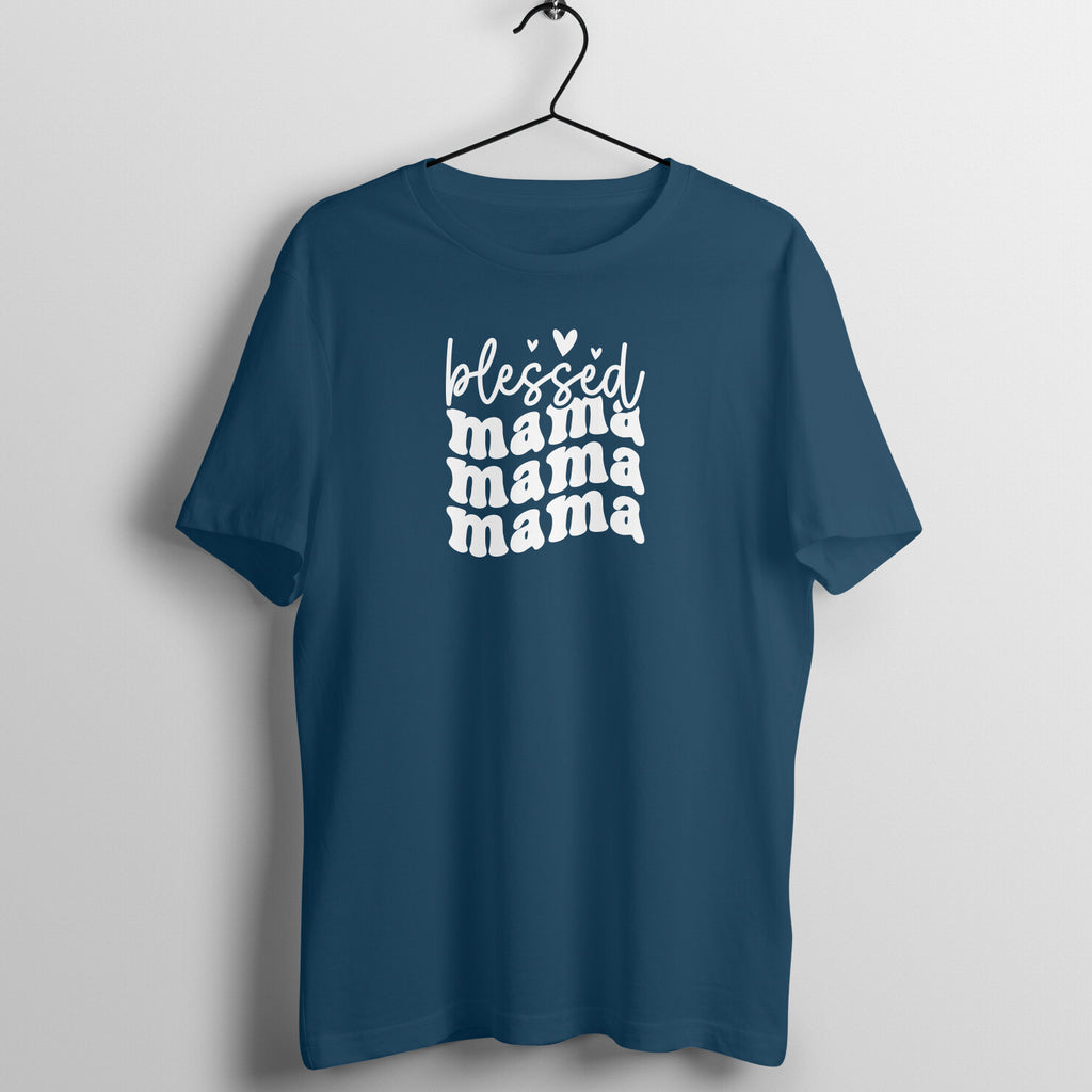 Blessed mama - Women's Half Sleeve Cotton Tee | Mother's Day Gift | Mom T Shirt