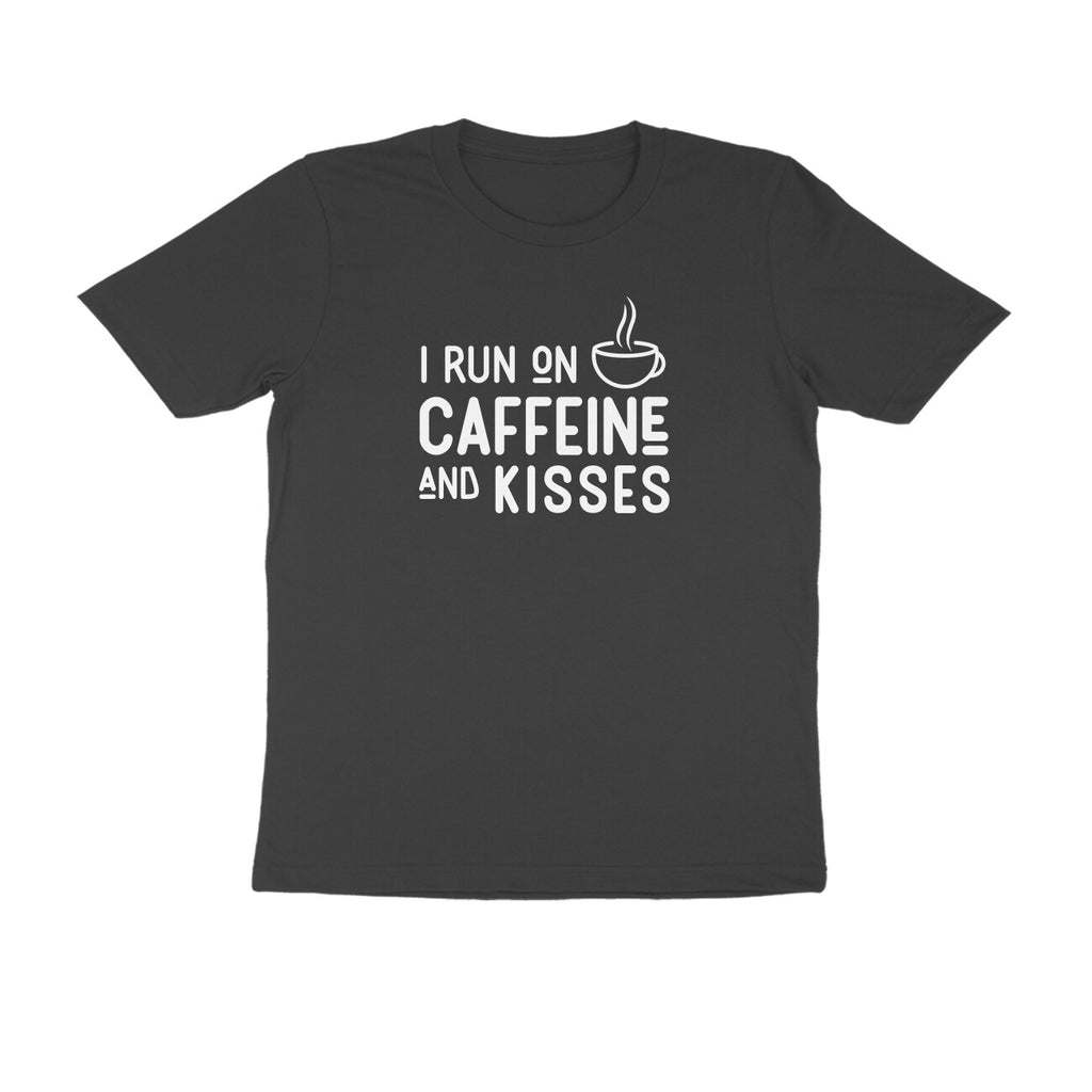 Caffeine and kisses - Women's Half Sleeve Cotton Tee | Mother's Day Gift | Mom T Shirt