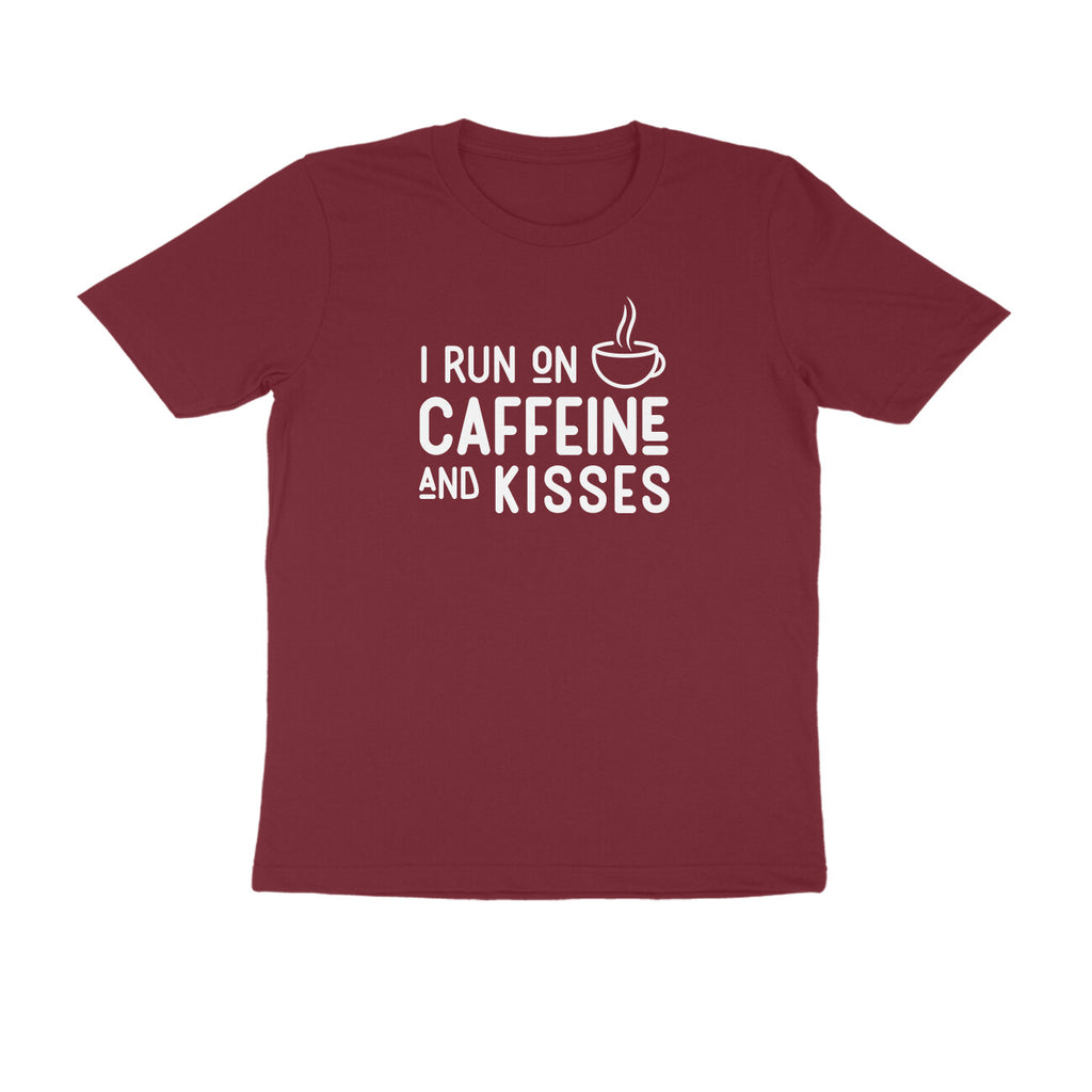 Caffeine and kisses - Women's Half Sleeve Cotton Tee | Mother's Day Gift | Mom T Shirt