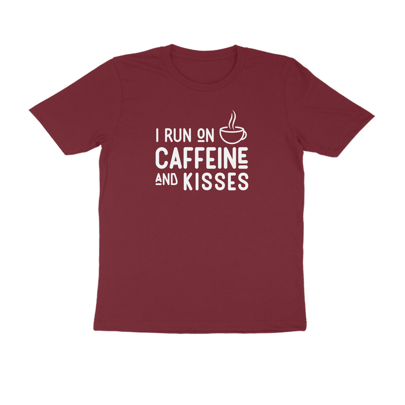 Caffeine and kisses - Women's Half Sleeve Cotton Tee | Mother's Day Gift | Mom T Shirt
